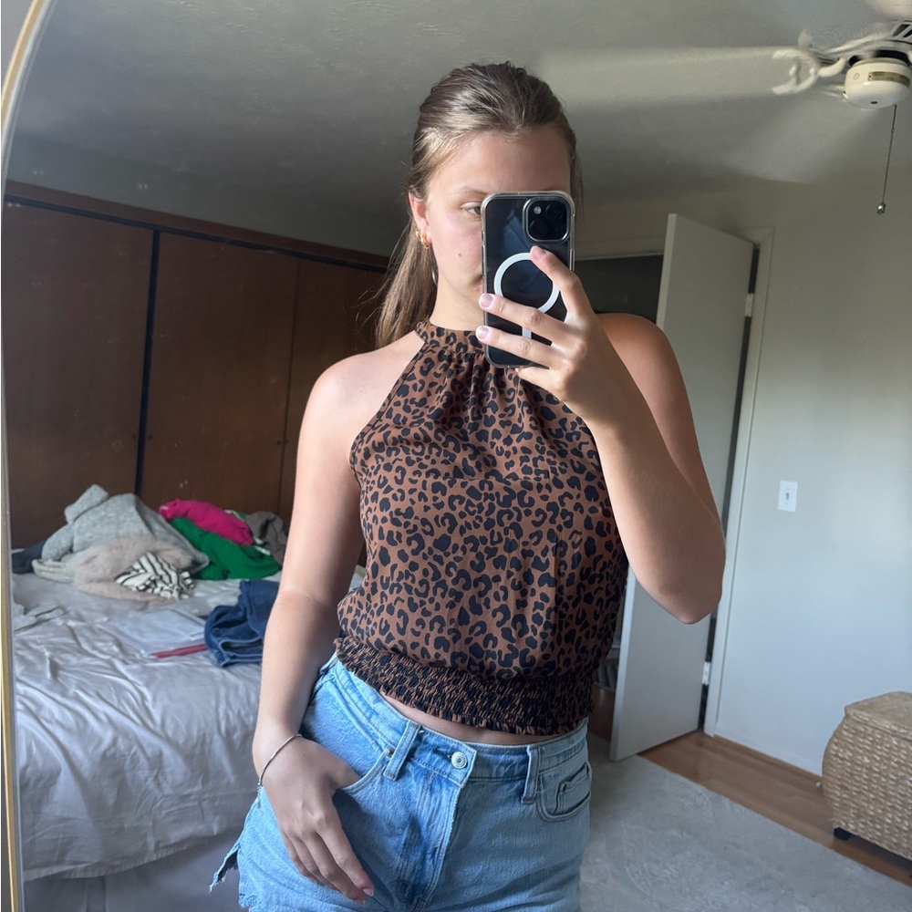Cheetah Print Blouse
